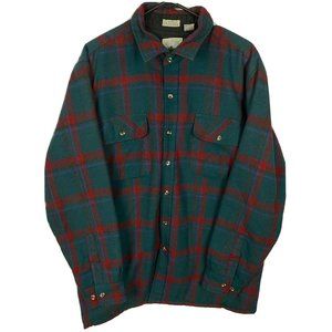 Vtg South Mountain Rugged Sportwear Mens Sz. L Plaid Flannel Coat quilted